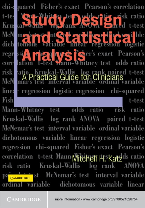 Cover image for book Study Design and Statistical Analysis