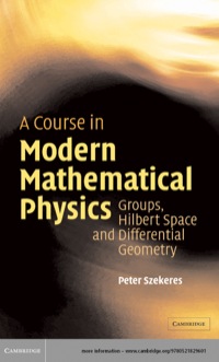 Titelbild: A Course in Modern Mathematical Physics 1st edition 9780521829601