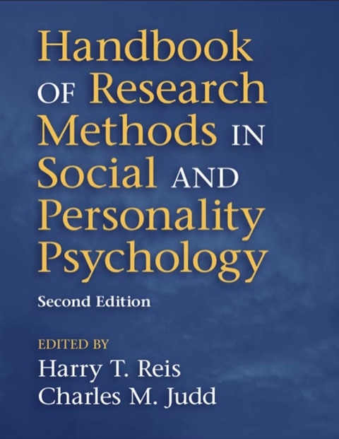 Cover image for book Handbook of Research Methods in Social and Personality Psychology