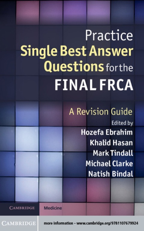 Cover image for book Practice Single Best Answer Questions for the Final FRCA