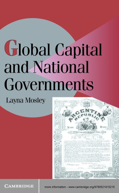Cover image for book Global Capital and National Governments