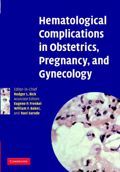 Cover image for book Hematological Complications in Obstetrics, Pregnancy, and Gynecology