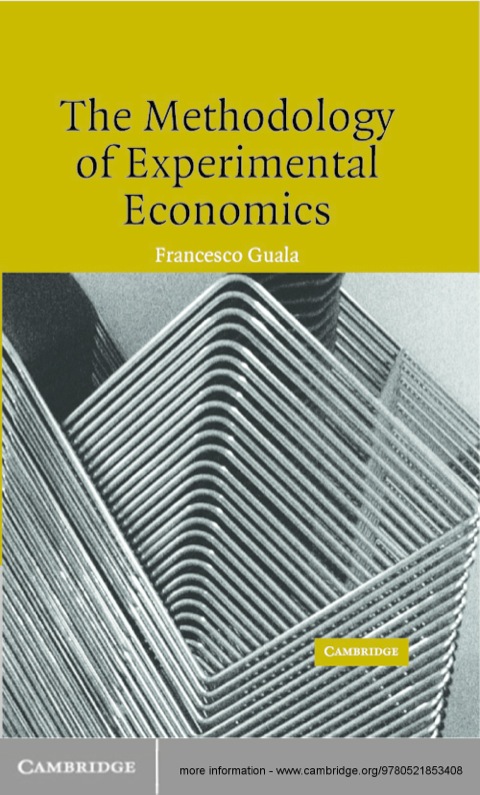 Cover image for book The Methodology of Experimental Economics