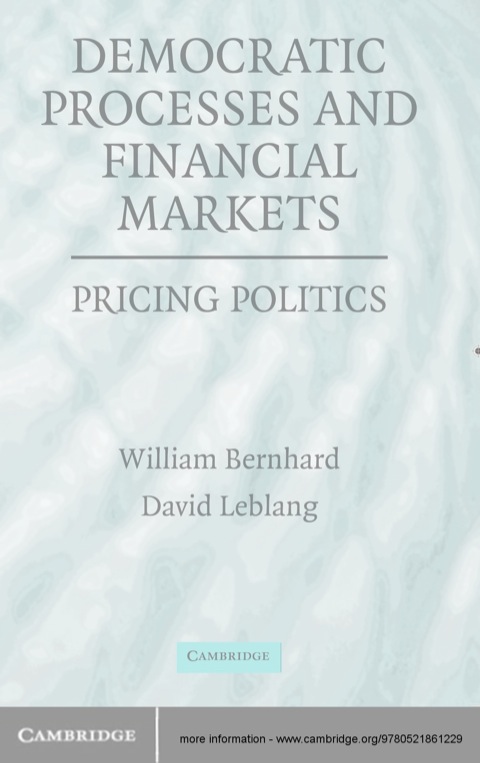 Cover image for book Democratic Processes and Financial Markets