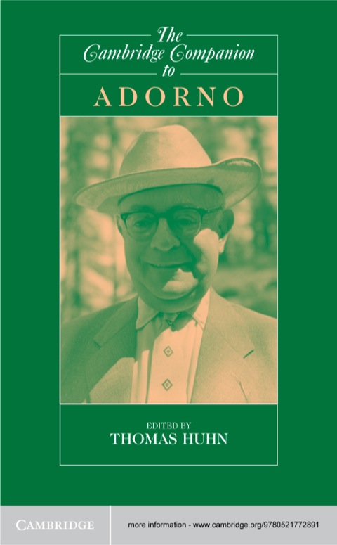 Cover image for book The Cambridge Companion to Adorno