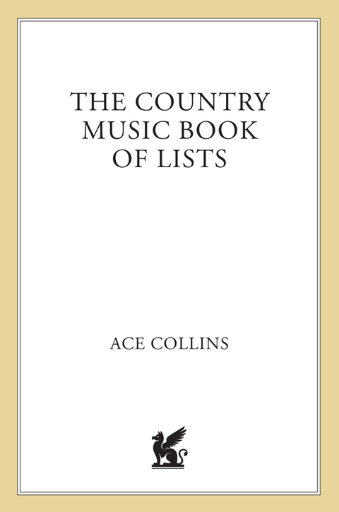 Cover image for book The Country Music Book of Lists