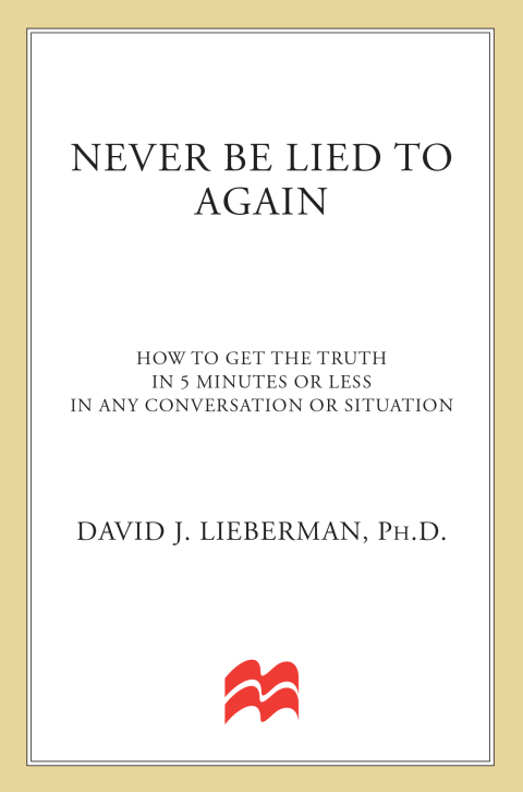 Cover image for book Never Be Lied To Again
