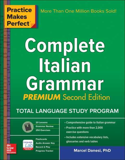Cover image for book Practice Makes Perfect: Complete Italian Grammar, Premium Second Edition