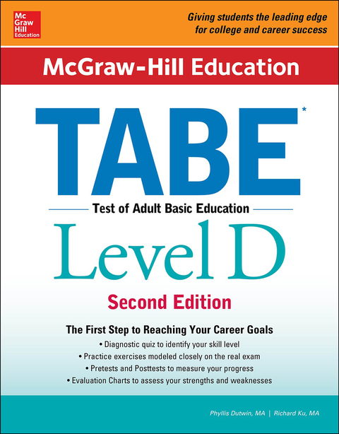 Cover image for book McGraw-Hill Education TABE Level D, Second Edition