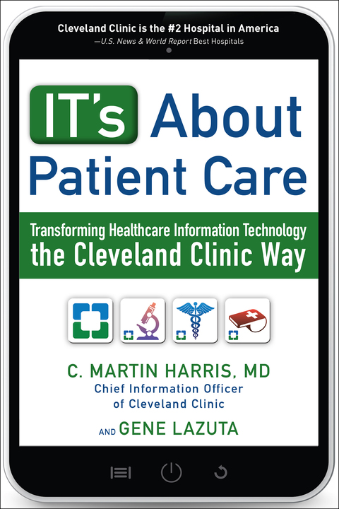 Cover image for book IT's About Patient Care: Transforming Healthcare Information Technology the Cleveland Clinic Way