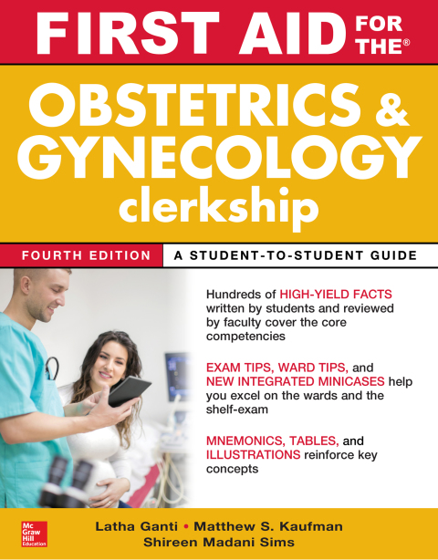 Cover image for book First Aid for the Obstetrics and Gynecology Clerkship, Fourth Edition