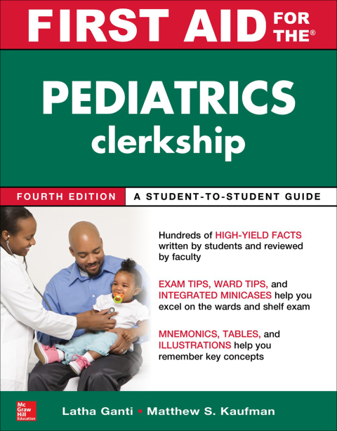 Cover image for book First Aid for the Pediatrics Clerkship, Fourth Edition