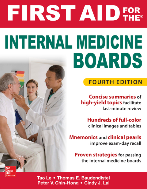 Cover image for book First Aid for the Internal Medicine Boards, Fourth Edition