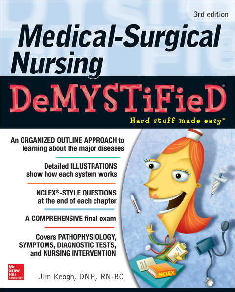 Cover image for book Medical-Surgical Nursing Demystified, Third Edition