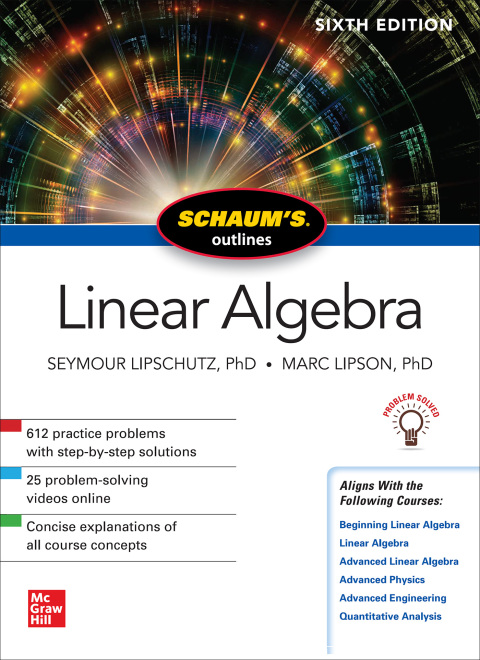 Cover image for book Schaum's Outline of Linear Algebra