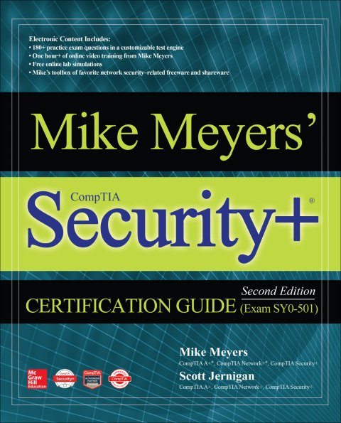 Cover image for book Mike Meyers' CompTIA Security  Certification Guide (Exam SY0-501)
