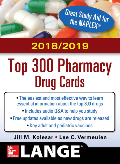 Cover image for book McGraw-Hill's 2018/2019 Top 300 Pharmacy Drug Cards