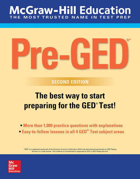 Cover image for book McGraw-Hill Education Pre-GED with Downloadable Tests, Second Edition
