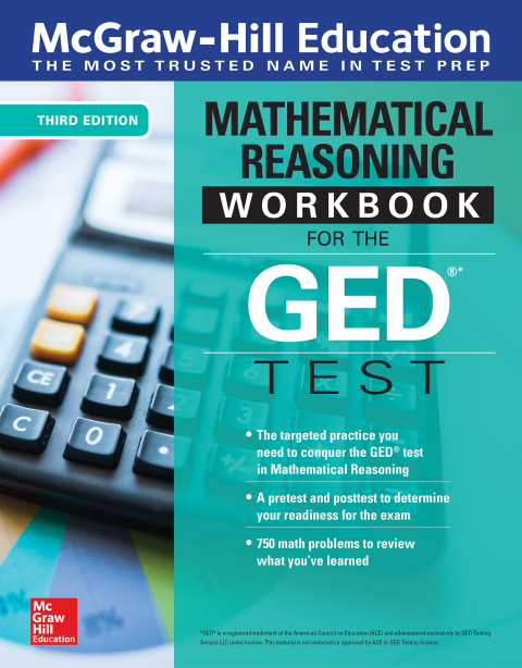 Cover image for book McGraw-Hill Education Mathematical Reasoning Workbook for the GED Test, Third Edition