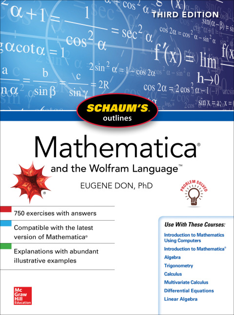 Cover image for book Schaum's Outline of Mathematica, Third Edition