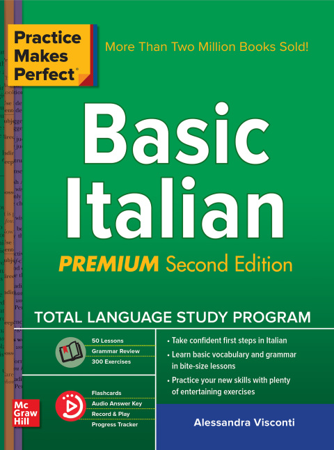 Cover image for book Practice Makes Perfect: Basic Italian, Second Edition