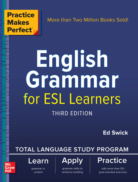 Cover image for book Practice Makes Perfect: English Grammar for ESL Learners, Third Edition