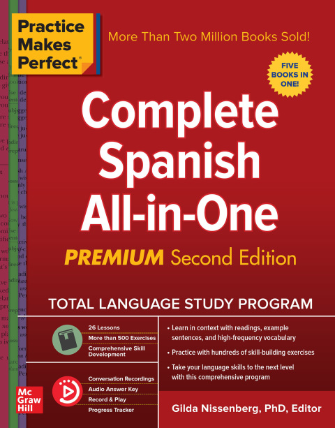 Cover image for book Practice Makes Perfect: Complete Spanish All-in-One, Premium Edition