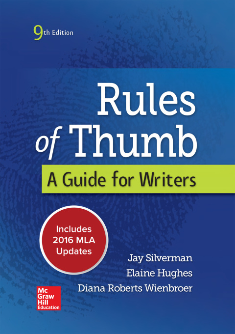 Cover image for book Rules of Thumb 9e MLA 2016 UPDATE