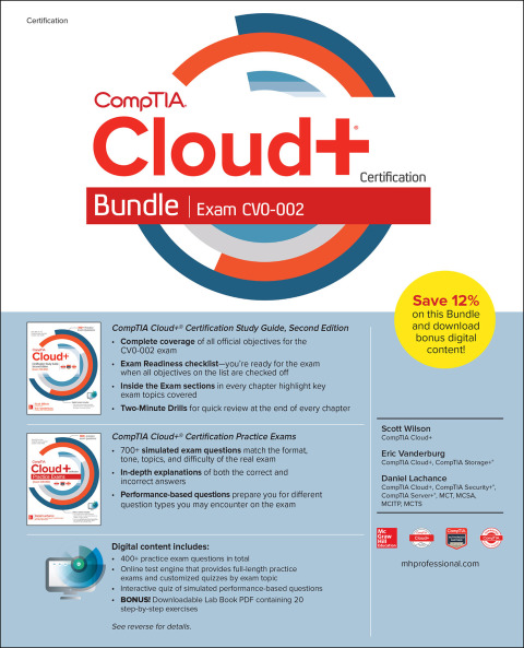 Cover image for book CompTIA Cloud+ Certification Bundle (Exam CV0-002)