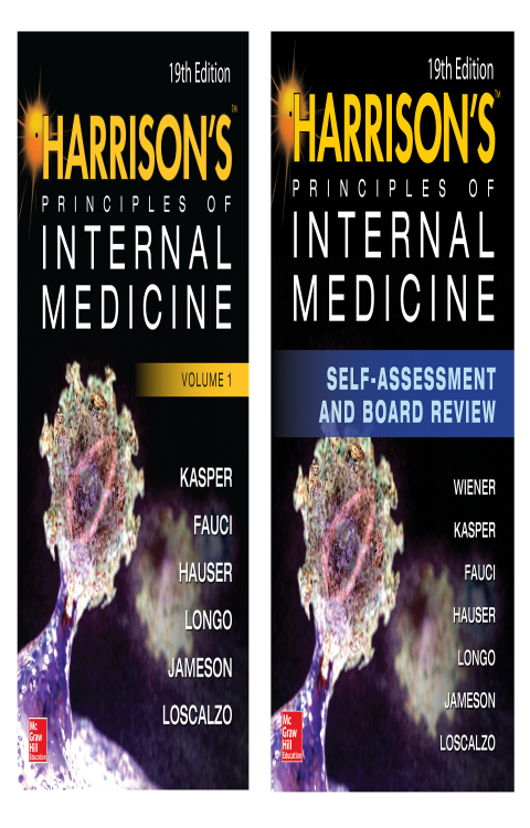 Cover image for book Harrison's Principles and Practice of Internal Medicine 19th Edition and Harrison's Principles of Internal Medicine Self-Assessment and Board Review, 19th Edition (EBook)Val-Pak