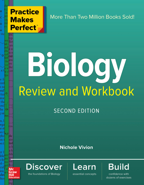 Cover image for book Practice Makes Perfect Biology Review and Workbook, Second Edition