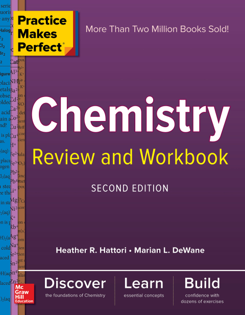 Cover image for book Practice Makes Perfect Chemistry Review and Workbook, Second Edition