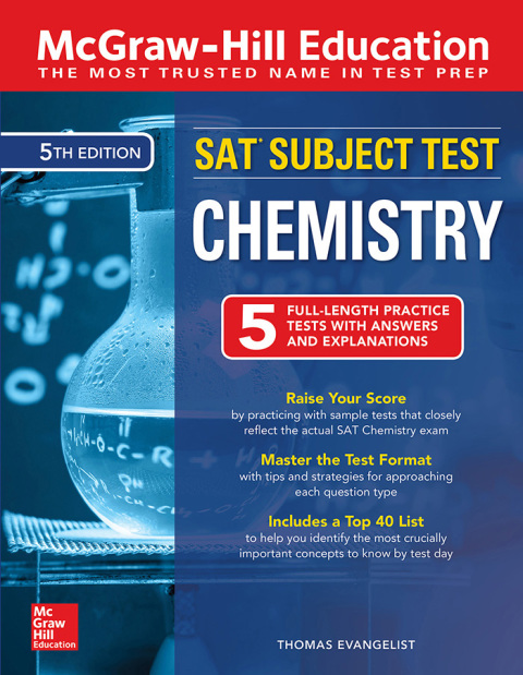 Cover image for book McGraw-Hill Education SAT Subject Test Chemistry, Fifth Edition