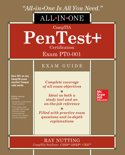 Cover image for book CompTIA PenTest+ Certification All-in-One Exam Guide (Exam PT0-001)