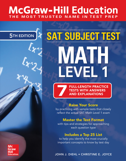 Cover image for book McGraw-Hill Education SAT Subject Test Math Level 1, Fifth Edition