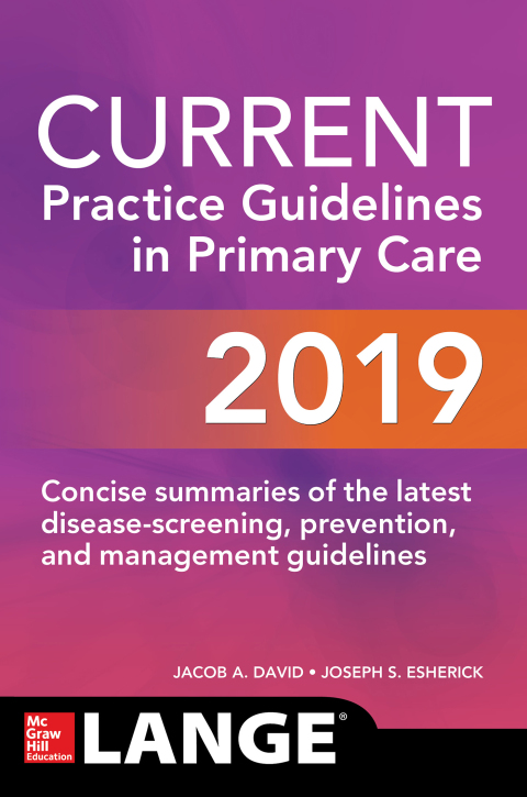 Cover image for book CURRENT Practice Guidelines in Primary Care 2019