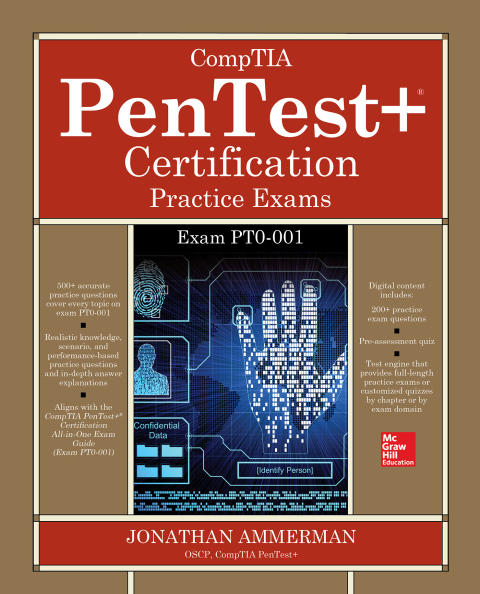 Cover image for book CompTIA PenTest+ Certification Practice Exams (Exam PT0-001)