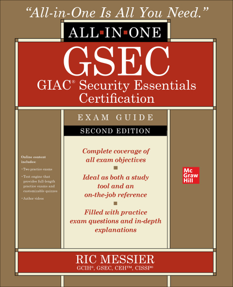 Cover image for book GSEC GIAC Security Essentials Certification All-in-One Exam Guide, Second Edition