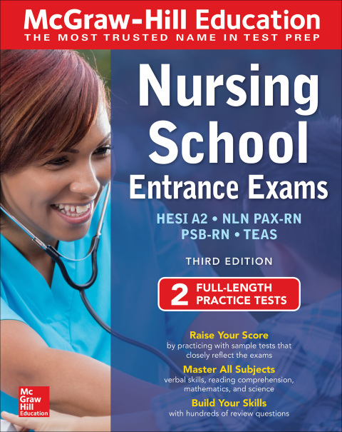 Cover image for book McGraw-Hill Education Nursing School Entrance Exams, Third Edition