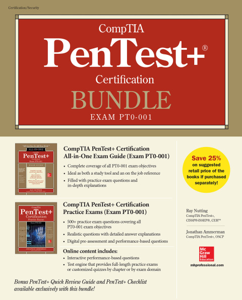 Cover image for book CompTIA PenTest+ Certification Bundle (Exam PT0-001)