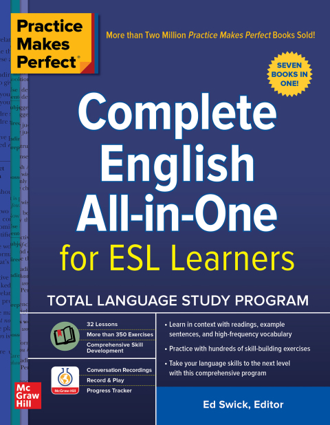 Cover image for book Practice Makes Perfect: Complete English All-in-One for ESL Learners