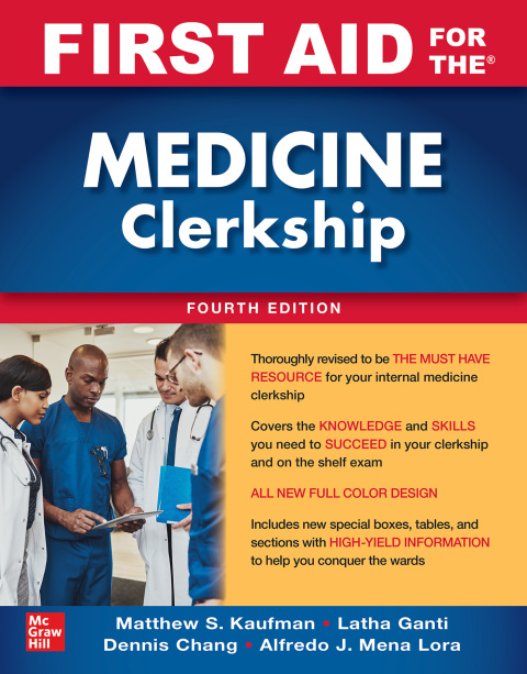 Cover image for book First Aid for the Medicine Clerkship, Fourth Edition