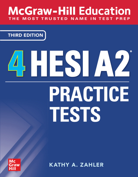 Cover image for book McGraw-Hill Education 4 HESI A2 Practice Tests