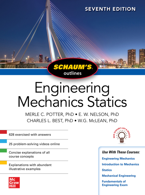 Cover image for book Schaum's Outline of Engineering Mechanics: Statics, Seventh Edition