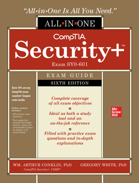 Cover image for book CompTIA Security+  All-in-One Exam Guide (Exam SY0-601)