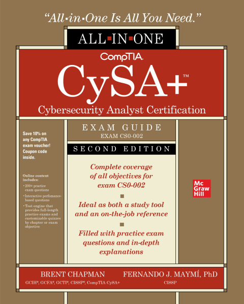 Cover image for book CompTIA CySA+ Cybersecurity Analyst Certification All-in-One Exam Guide (Exam CS0-002)
