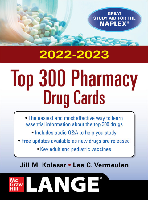 Cover image for book McGraw Hill's 2022/2023 Top 300 Pharmacy Drug Cards