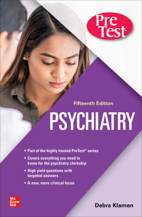 Cover image for book Psychiatry PreTest Self-Assessment And Review, 15th Edition
