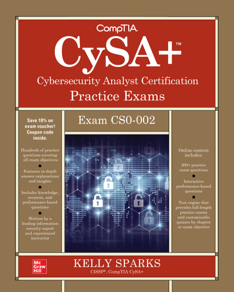 Cover image for book CompTIA CySA+ Cybersecurity Analyst Certification Practice Exams (Exam CS0-002)