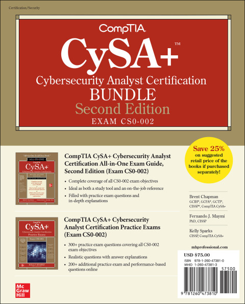 Cover image for book CompTIA CySA+ Cybersecurity Analyst Certification Bundle (Exam CS0-002)